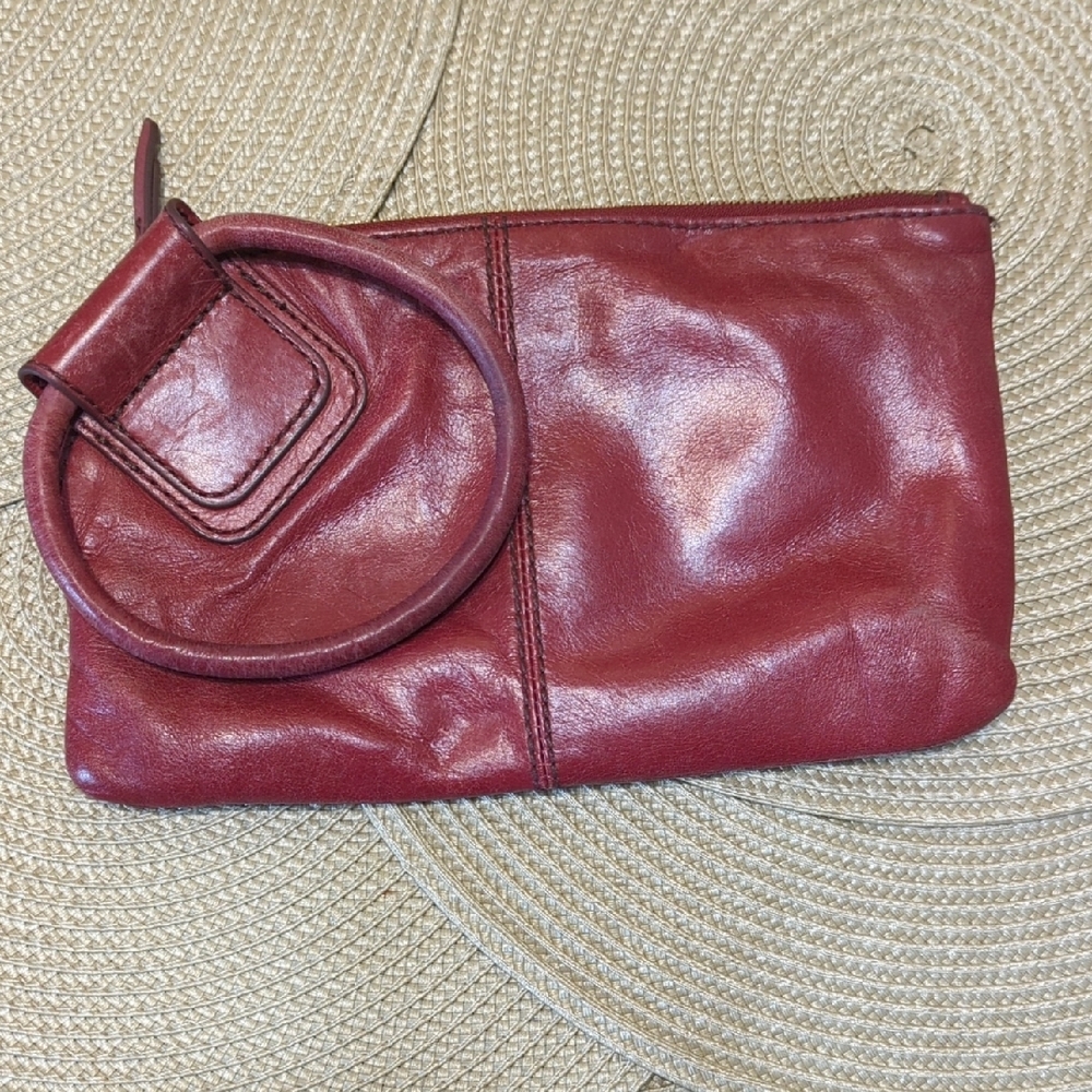 Elegant Red Leather Clutch